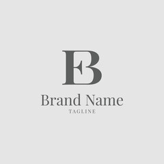 EB fashion elegance luxury logo grey