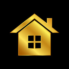 gold house vector logo template
