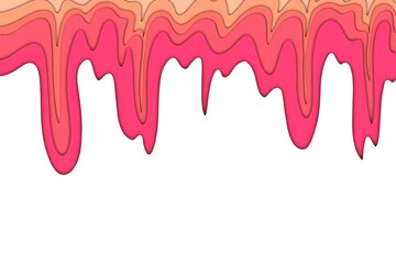 Fototapeta premium red paint dripping liquid wave abstract design background wallpaper with papercut