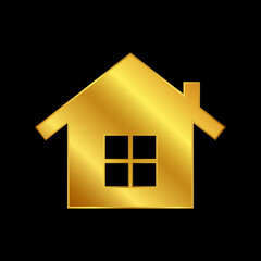 gold house vector logo template