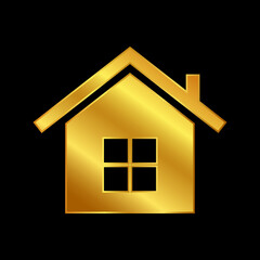 gold house vector logo template