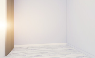 Modern office building interior. 3D rendering.. Sunset.