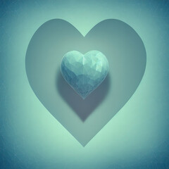a geometric Valentine's day heart & Love & romance