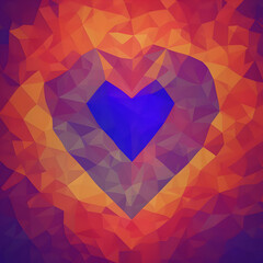 a geometric Valentine's day heart & Love & romance