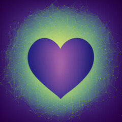 a geometric Valentine's day heart & Love & romance