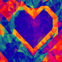 a geometric Valentine's day heart & Love & romance