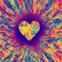 a geometric Valentine's day heart & Love & romance