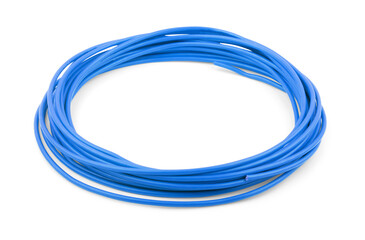 Blue network plug on white
