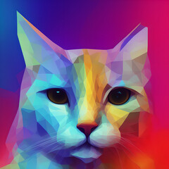 cute geometric cat