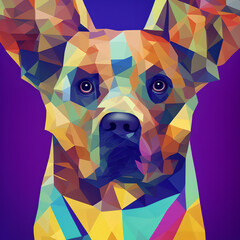 geometric/abstract dog