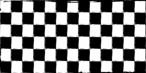 Black and white grunge texture of square tiles, pattern or texture. Vector design background.