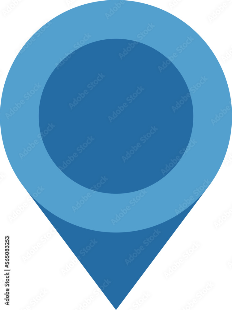 Poster blue geo pin icon. map pointer symbol