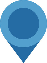 Blue geo pin icon. Map pointer symbol