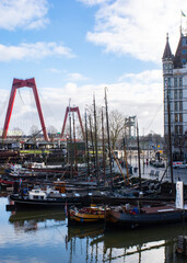 Oude Haven Rotterdam, Willemsbrug, Witte Huis, Holland, The Netherlands