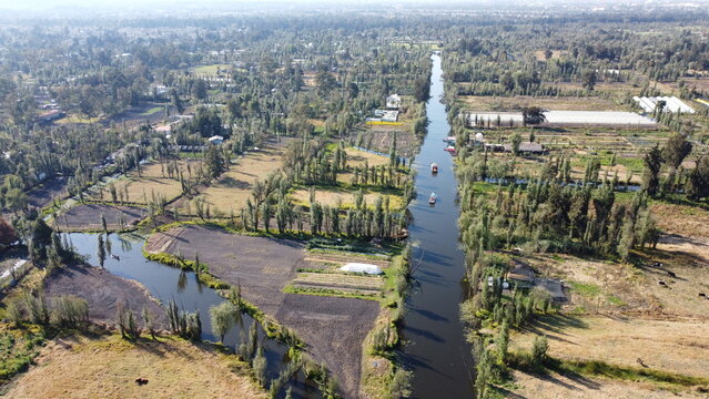 Xochimilco, mexico aereal shot 4
