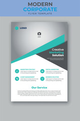 Business flyer design template.