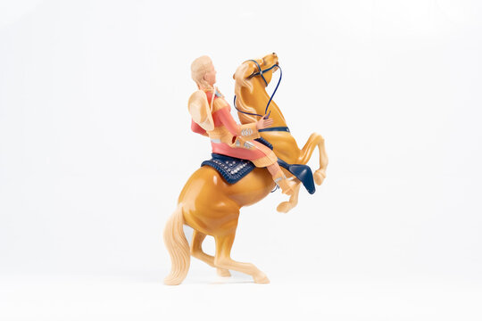 Vintage Cowgirl Toy with Horse