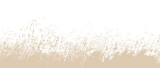 Beige brush background. Beige ink splash on backdrop. Brush stroke background for wallpaper, paint splatter template, dirt banner, watercolor design, dirty texture. Trendy brush background, vector