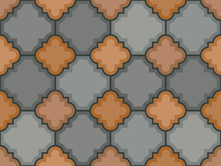 Stone pavement pattern. Seamless color floor tile