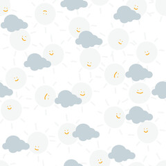 Kid weather seamless pattern PNG background