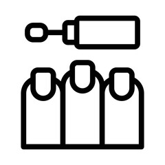 nails line icon illustration vector graphic