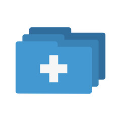 Obraz premium Medical file folder icon. Patient disease history.