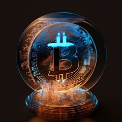 bitcoin, crypto, money, curency, technology, design, computer, digital, data, math, space, concept, science, futuristic, number, cyberspace, light, fractal, texture, internet, pattern, Generative, Ai