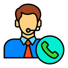 Customer Service Filled Line Icon