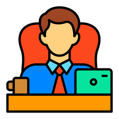 Boss Filled Line Icon