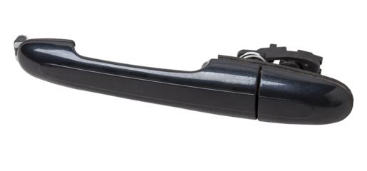 Spare part and body element outer handle of opening a door from a car on a white isolated background. Auto service industry.