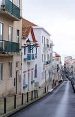 An empty old street in the historic center