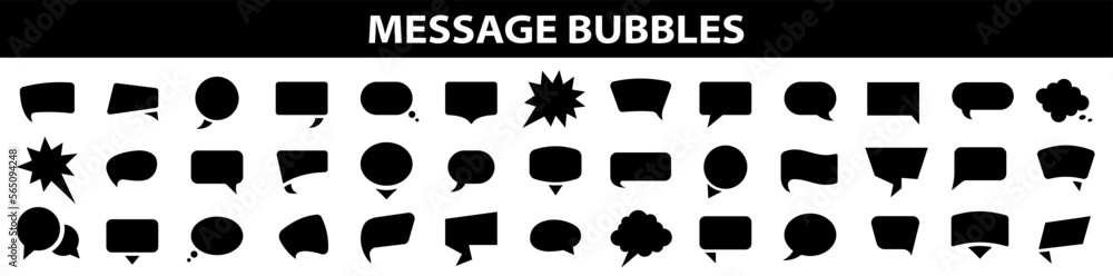 Poster speech bubble set. set of chat message bubbles vector icon. communication icons. talk bubble, dialog
