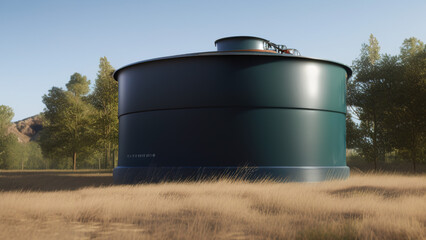 Obraz premium hydrogen tank, gas, gasoline, oil, bio-sustainable in the environment, Generative AI