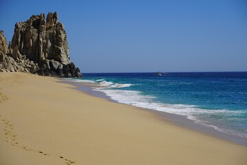 Rock Formations on a secluded Pacific Beach at Lands End Cabo San Lucas Mexico
