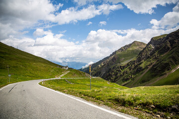 Fototapeta premium High Alpine Road from Bormio to Passo Stelvio in Italy
