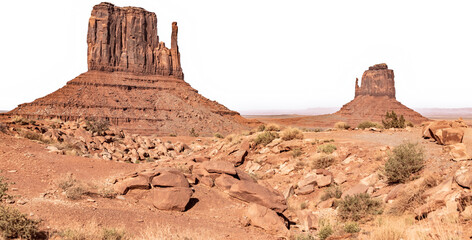 Monument Valley with transparent sky - 565096290