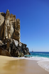 Rock Formations on a secluded Pacific Beach at Lands End Cabo San Lucas Mexico
