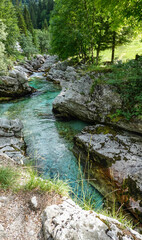Naklejka na ściany i meble Soca -Tal im Triglav Nationalpark in Slowenien