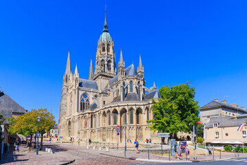 Fototapeta na wymiar Normandy, France. Cathedral Notre Dame, Bayeux.