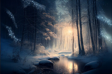 fantasy winter forest