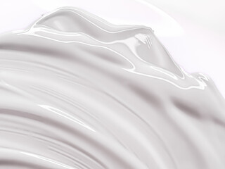 Glossy white cosmetic texture as beauty make-up product background, cosmetics and luxury makeup...