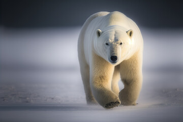 Portrait of a polar bear in natural habitat, generative ai - obrazy, fototapety, plakaty