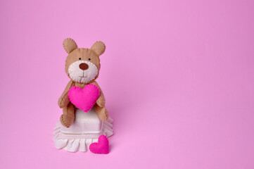 urso, brinquedo, urso de pelúcia fofo segunda coração 