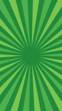 Portrait-style loop background of turning radiate green and light green lines