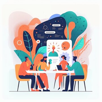 R&eacute;union de travail en entreprise Generative AI