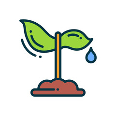sprout icon for your website, mobile, presentation, and logo design.