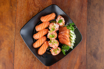 sushi with salmon