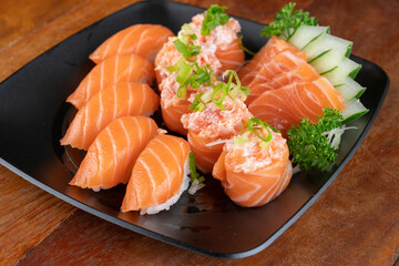 sushi with salmon