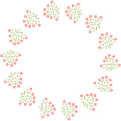 Floral wreath of red flowers