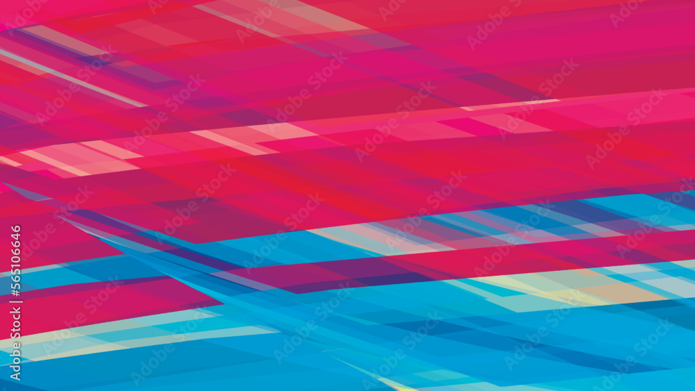 Poster artistic background with violet red and cerulean stripes. graphic pattern by saturated colors